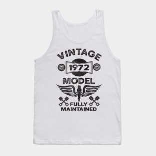 Birthday, Funny Vintage 1972 Birthday, Vintage Bike Lovers 1972 Birthday Tank Top